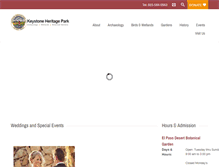Tablet Screenshot of keystoneheritagepark.com